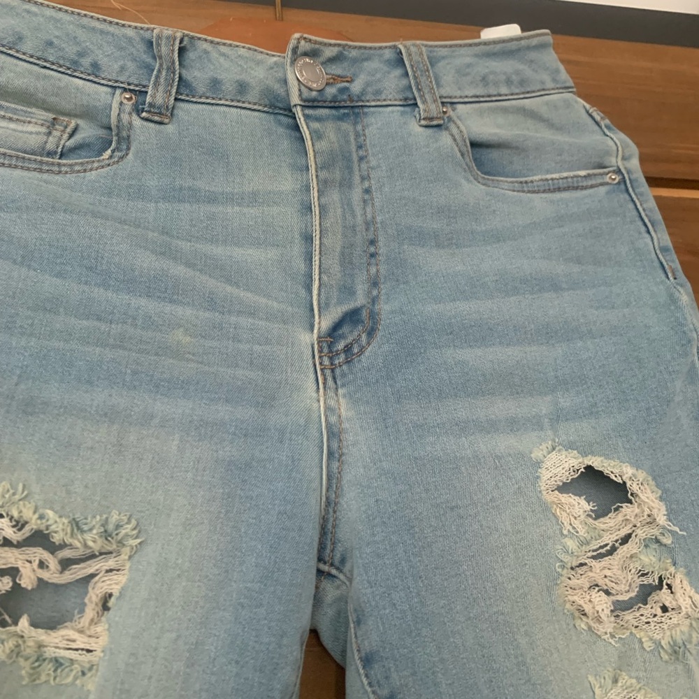 high rise Jeans Distressed Light Blue Women's Jeans size 9 by Miami - Picture 4 of 16